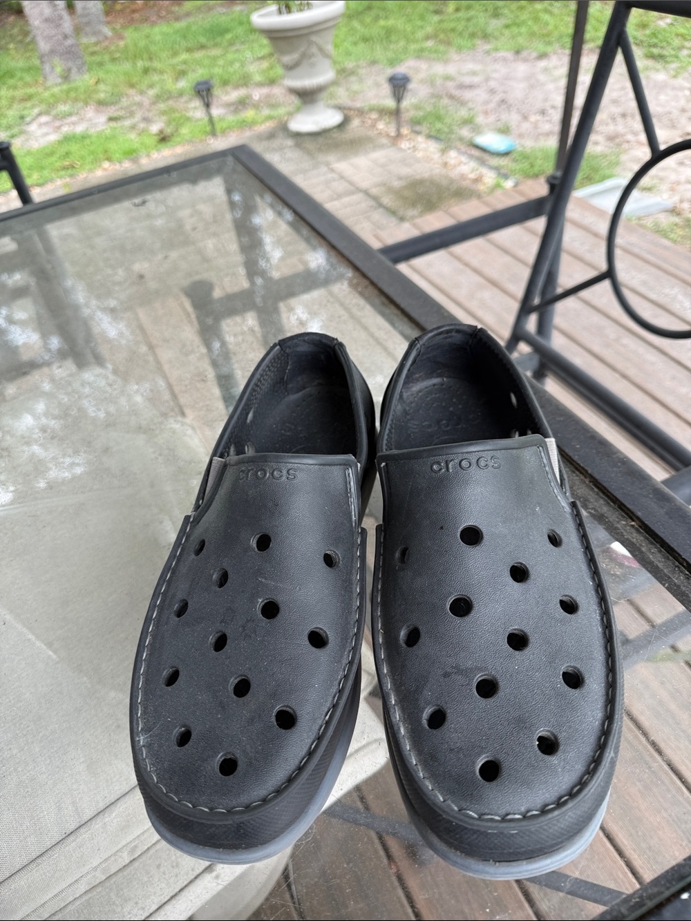 CROCS Men’s Black Slip-On Loafers
